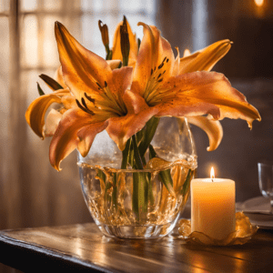 DARK AMBER & LILY BLOSSOMS